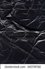Texture of a black plastic bag