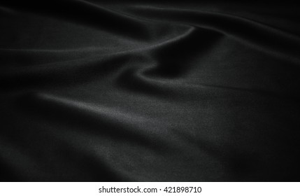 Texture Black Satin, Silk Background