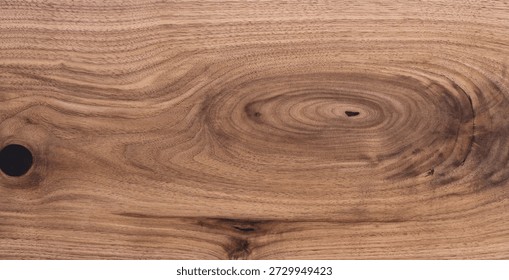Texture of black walnut solid board untreated