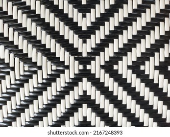 Texture Of Black And White Wicker Chair