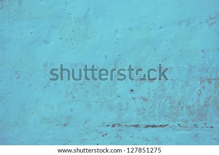 Texture of blue sea exposed concrete wall.