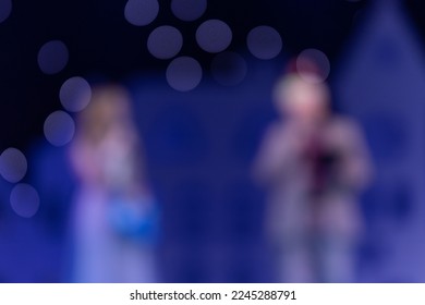 Texture blur and defocus, background for design. Stage light at a concert show in theater.