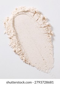 Texture of bread mixture, baking powder, flour, vanilla protein, healthy food, sport food	