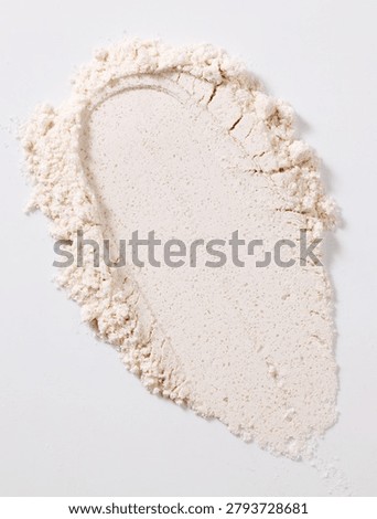 Texture of bread mixture, baking powder, flour, vanilla protein, healthy food, sport food	