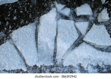 Texture Of Broken Ice Frost Crack