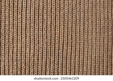 Texture of brown knitted fabric as background, top view - Powered by Shutterstock