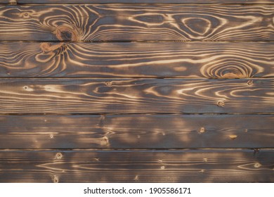 Texture Of Burnt Brown Dark Wood, Blackboard Background.