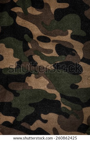 Texture of a camouflage fabric