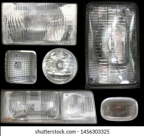 Texture Of Car Headlight And Motorcycle Headlight