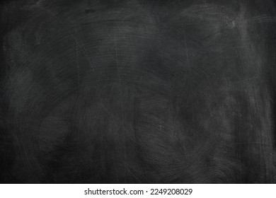 Texture of chalk on blank black blackboard or chalkboard background. School education, dark wall backdrop, template for learning board concept. - Shutterstock ID 2249208029