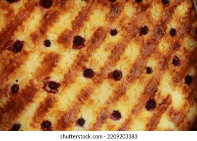 Texture Cherry Pie With Cottage Cheese Wallpaper Pastry From The Oven And Yeast Dough