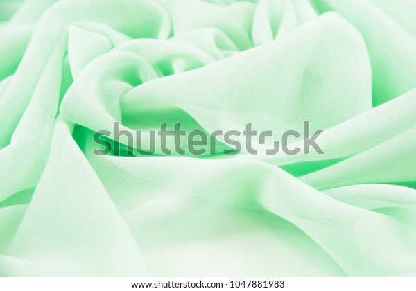 light green chiffon fabric