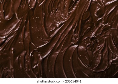 texture of chocolate icing close-up