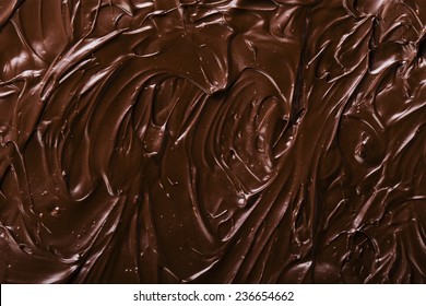 texture of chocolate icing close-up