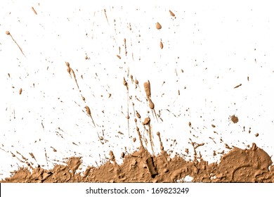 Texture clay moving in white background