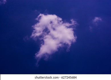 Texture Of Clouds On The Blue Sky, Weather Forcast