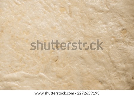Texture of coarse flour dough. Bread dough background.
