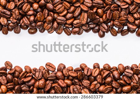 Texture of coffee beans that suitable for background,backdrop,wallpaper,display and artwork design.