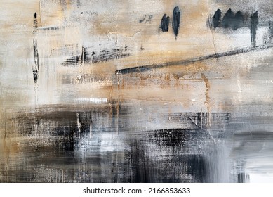 Texture concrete wall with a painted layer of plaster and paint, beige, gray, black architecture abstract background.