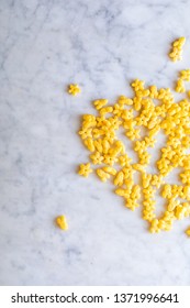 texture of corn flakes on a light background