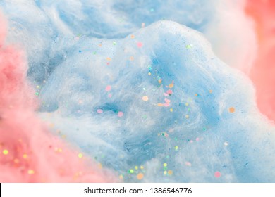 Texture Of Cotton Candy, Closeup