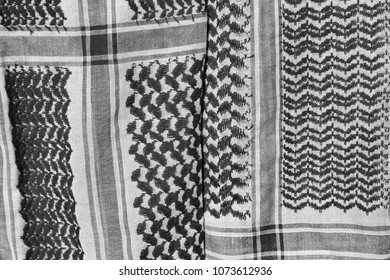 Texture Cotton Traditional Symbolic Arabian Scarf Stock Photo ...