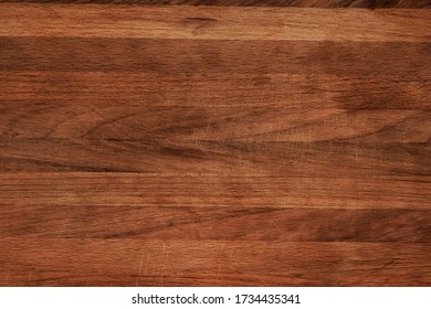 The Texture Of The Countertop Is Dark Brown Wood With Space For Text Signatures. The Wooden Surface Is Designed In The Loft Style.