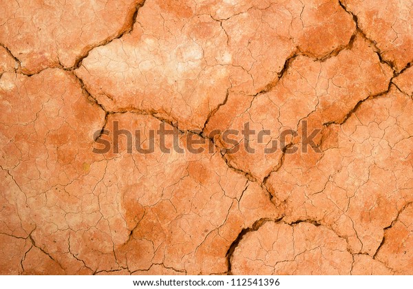 texture of the\
crackled red clay in the\
desert
