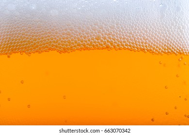 Texture Of Craft Beer Bubbles In Glass