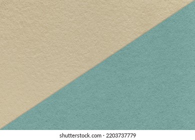 Texture of craft beige and blue paper background, half two colors, macro. Structure of vintage dense kraft cerulean and brown cardboard. Felt abstract backdrop closeup. - Shutterstock ID 2203737779