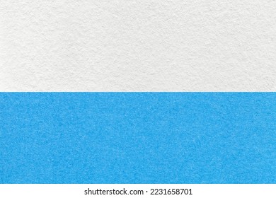 Texture of craft white and light blue paper background, half two colors, macro. Structure of vintage dense cerulean cardboard. Felt azure backdrop closeup. - Shutterstock ID 2231658701