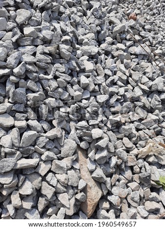 A texture of crushed graystones for construction