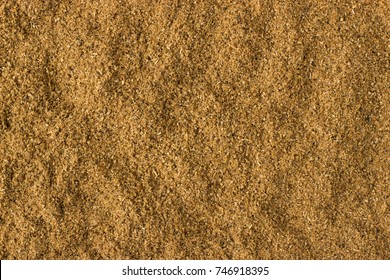 Texture Of Cumin Powder Close-up, Spice Or Seasoning As Background