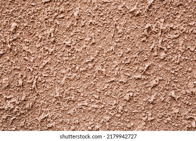 Texture Of Dark Beige Plaster Wall As Background, Closeup