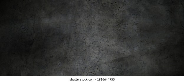 Texture Of Dark Gray Concrete Wall, Texture Of A Grungy Black Concrete Wall As Background