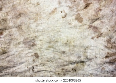 The Texture Of Dirty Soiled Rag. Authentic Texture Of Soiled Dirty Cotton, Fabric, Textile.