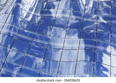 Texture of elegant design window in geometric shape large glasses