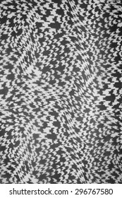 Texture fabric grid zigzag black and white