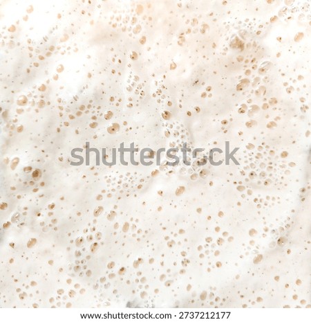 Texture of fermented sourdough with bubbles as background