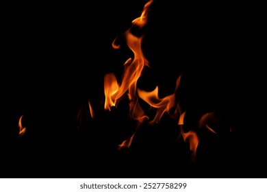 Texture of fire on black background. Abstract fire flame background. Large burning fire. Blaze fire flame texture background. - Powered by Shutterstock