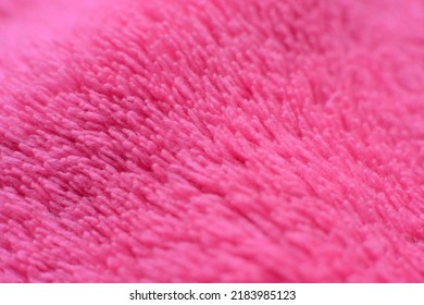 Texture Fluffy Pink Fabric Close-up, Macro Photography