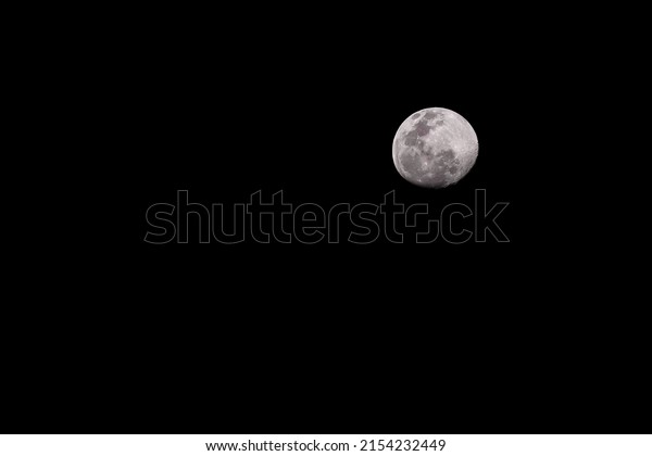 The texture of\
the full moon on a dark\
night
