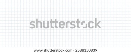 Texture of graph paper, Blue grid line paper sheet, banner