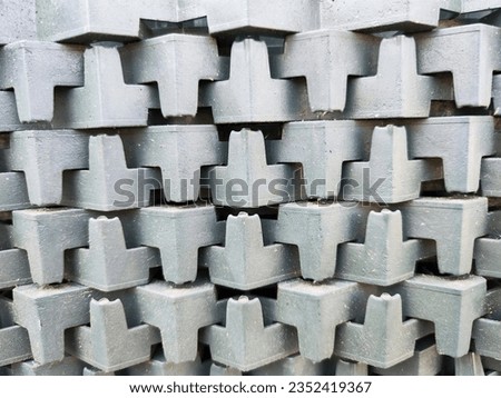The texture of the gray plastic elements.