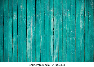 Texture Of A Green Wooden Planks, Bright Barn Wall, Rustic Style