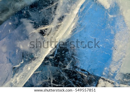The texture of the ice.