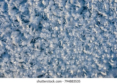 texture of ice on blue background