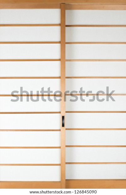 Texture Japanese Sliding Paper Door Shoji Stock Photo Edit