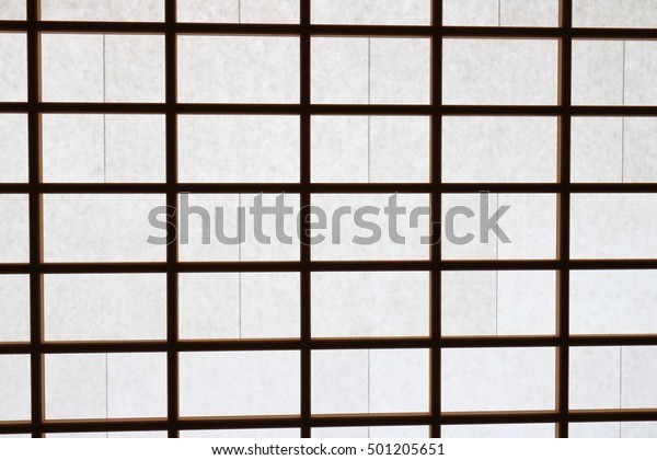 Texture Japanese Sliding Paper Door Shoji Stock Photo Edit