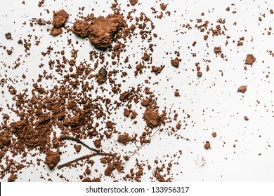 Texture land in white background 
